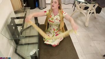 Stepmom gets stuck and fucked in the ass