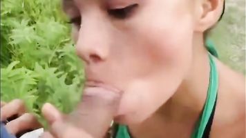 Outdoor Sucking In The Middle Of The Mountains!