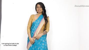 Hot Indian Aunty peeing for virgin boy in Hindi
