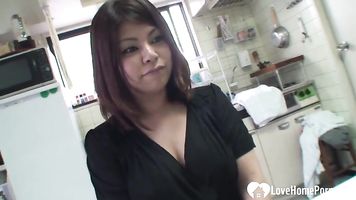 Busty brunette Japanese gets shagged without mercy
