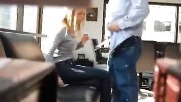 Office Assistant Sucking Dick at Work