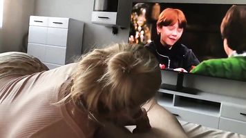 Persuaded to sex while watching a movie | POV