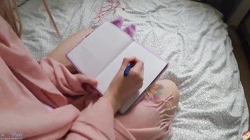 DEAR DIARY, TODAY I WAS FUCKED AGAIN AND FILLED MY PUSSY WITH CUM