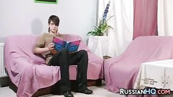 Russian Granny Enjoying A Young Cock