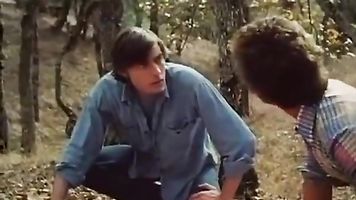 Desiree Cousteau, Joey Silvera in classic porn scene with threesome in the fores