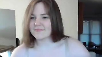 Chubby girl  rubbing shaved pussy on webcam  More @ www.erickdarkebadass.com