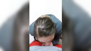Laundry Room sucking bbc