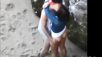 Teens caught shagging in public from above PublicFlashing.me