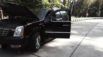 roadside object insertion and squirting on a public road
