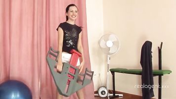 Russian teen Sasha Rose anal fucking with soccer team