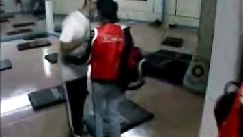 daring man has sex with trainer in the gym /100dates