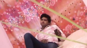 Hot indian aunty kissing with boyfriend