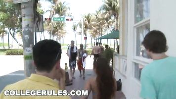 COLLEGE RULES - Young Students On Spring Break, Getting Naked In Public
