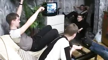 Marina and young guys on videos